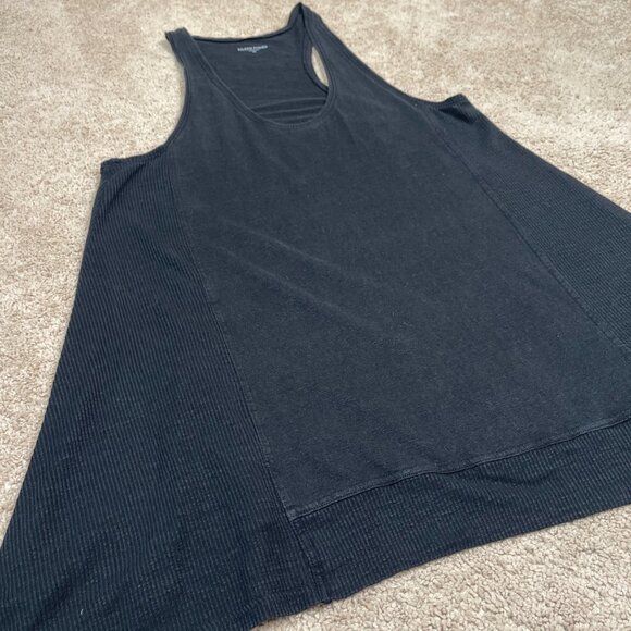 Eileen Fisher Tank Womens XS Black 100% Linen Swing Lagenlook Artsy Lightweight - Picture 4 of 9